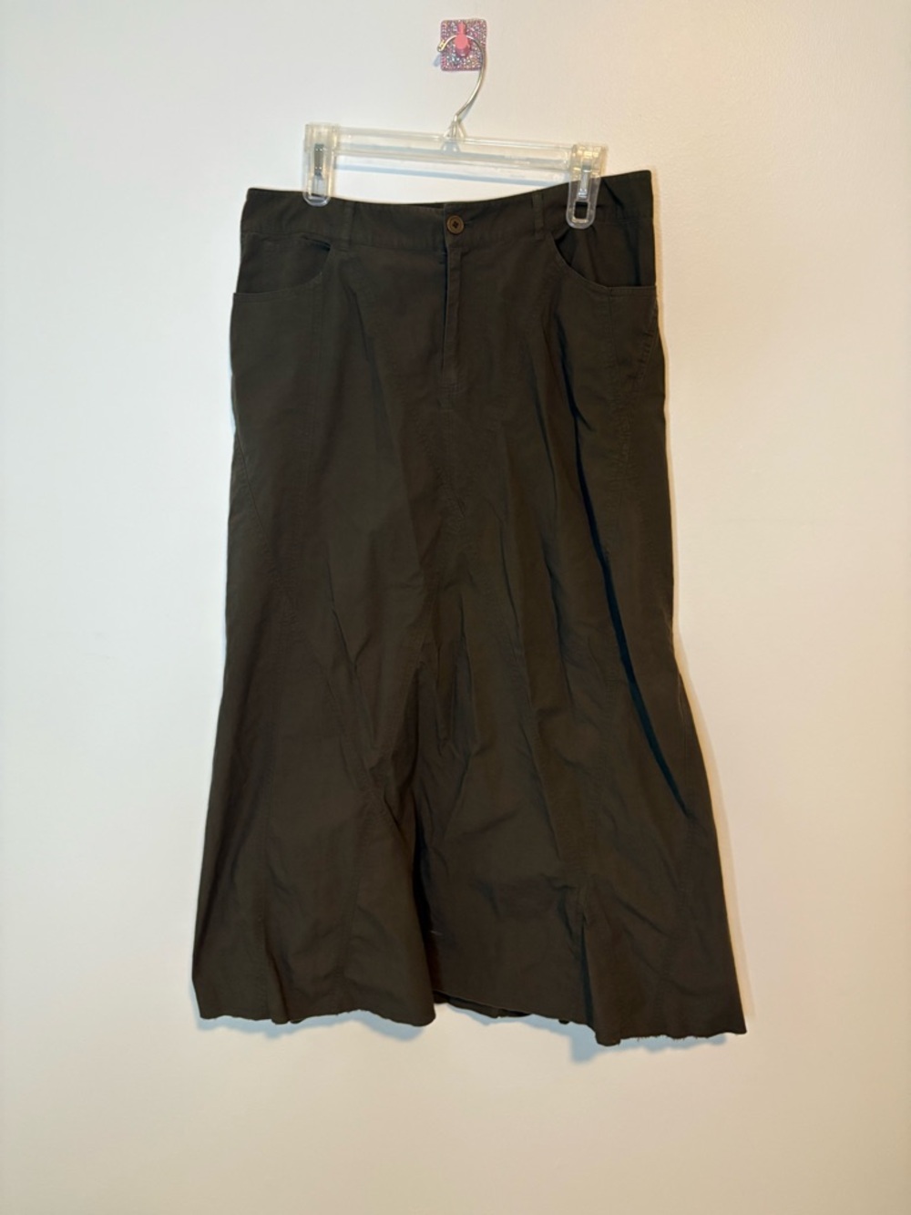 Jigsaw Vintage Brown A-Line Midi Skirt